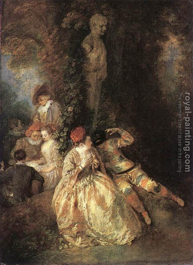 Jean-Antoine Watteau : Harlequin and Columbine